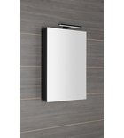 Photo: GRETA mirror cabinet incl. LED light, 50x70x14cm, black matt