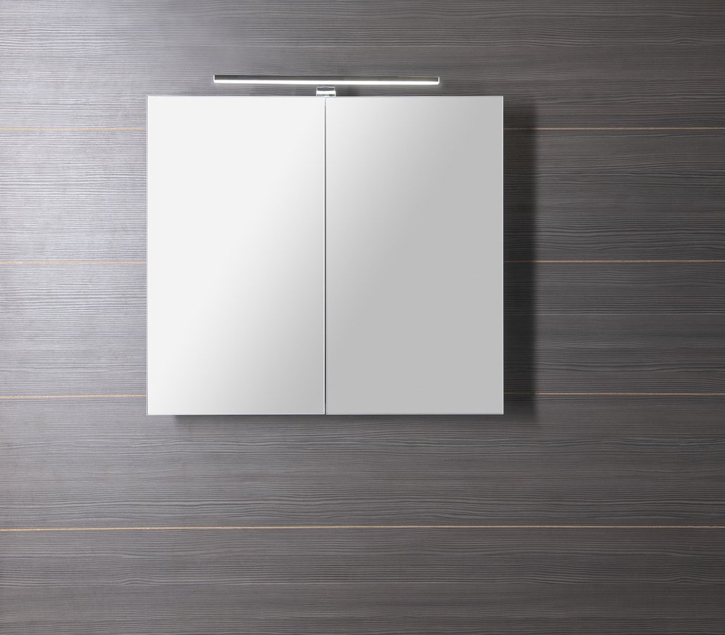 Sapho GRETA galerka s LED osvětlením, 81x70x14cm, bílá mat GR080-0031