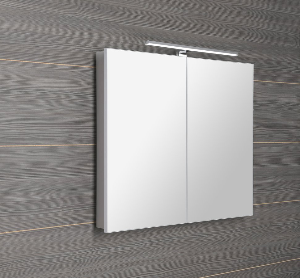 Sapho GRETA galerka s LED osvětlením, 81x70x14cm, bílá mat GR080-0031