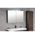 Photo: GRETA mirror cabinet incl. LED light, 101x70x14cm, black matt
