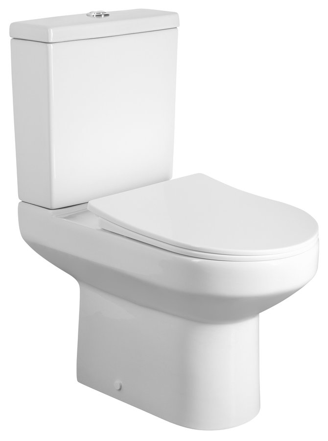 Aqualine VERMET WC kombi mísa, 62,5x37 cm, zadní/spodní odpad, bílá VR038-432