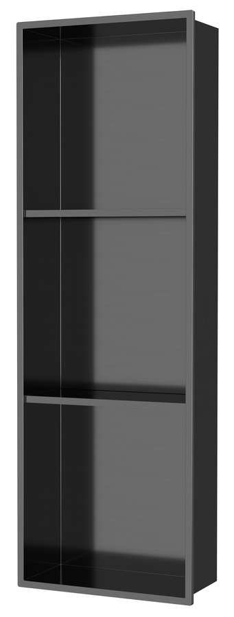 Polysan INSERTA zapuštěná police do obkladu, 270x810mm, nerez, antracit 1301-27B