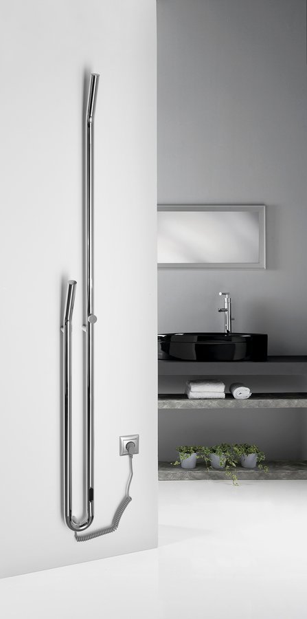 Sapho DUOPASSO elektrický sušák ručníků s časovačem 122x1700mm, 45 W, chrom ER730