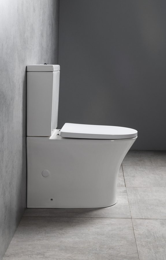 Bruckner LEON WC kombi, Rimless, spodní/zadní odpad, bílá 201.437.4