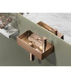 Photo: AURUM stainless steel washbasin, 36,5x18cm, including drain, left/right, copper gold