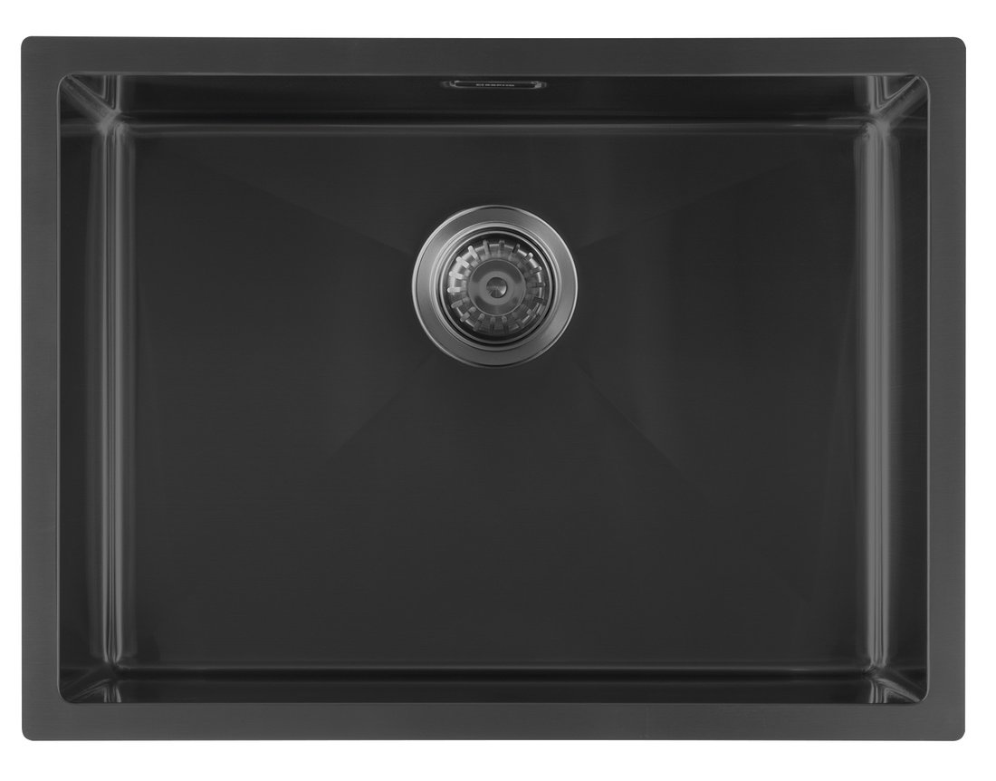 ZENITH nerezový dřez 60x45cm, gun metal ZN6045B