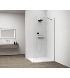 Photo: ESCA CHROME One-piece shower glass panel, wall-mount, clear Glass, 1400 mm