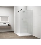 Photo: ESCA BLACK MATT One-piece shower glass panel, wall-mount, matt glass, 1000 mm