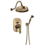 Photo: KIRKÉ zestaw prysznicowy podtynkowy z baterią podtynkową, 2 wyjścia, braz