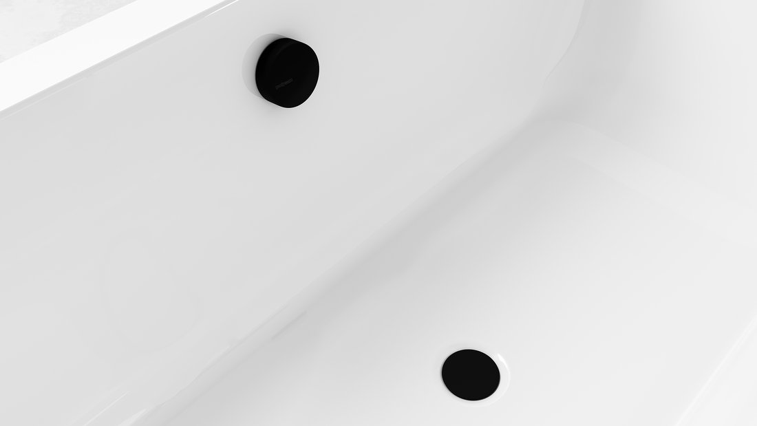 Polysan Vanová souprava, bovden, délka 600mm, zátka 72mm, černá mat 71850.21