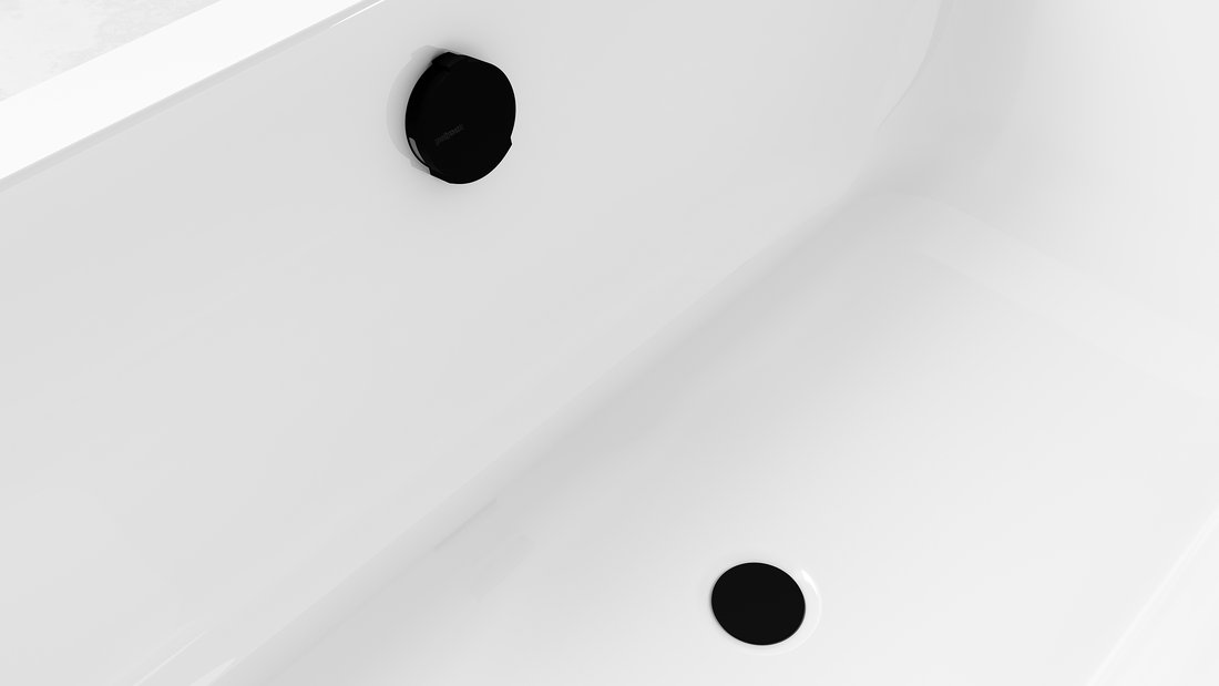 Polysan Vanová souprava s napouštěním, bovden, délka 800mm, zátka 72mm, černá mat 71853.21