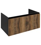 Photo: LOREA Unterschrank 90x44x51,2cm, 1x Schublade, Eiche collingwood/schwarz matt