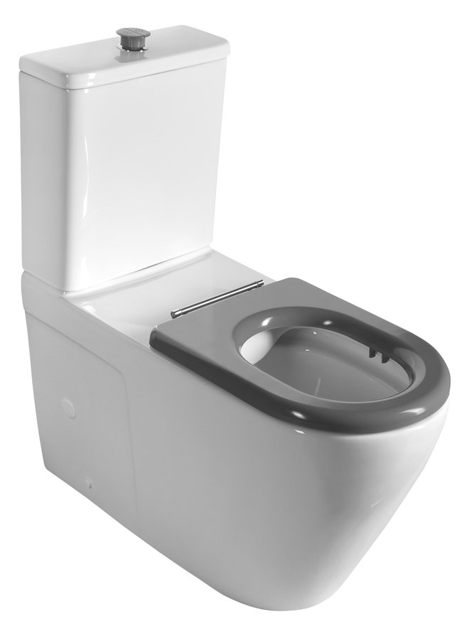 Sapho MEDIC WC kombi, zvýšený sedák, Rimless, spodní/zadní odpad, bílá MC102