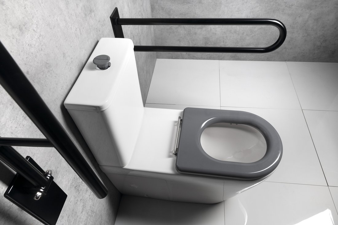 Sapho MEDIC WC kombi, zvýšený sedák, Rimless, spodní/zadní odpad, bílá MC102