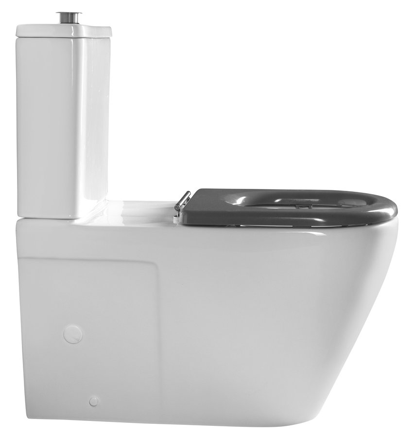 Sapho MEDIC WC kombi, zvýšený sedák, Rimless, spodní/zadní odpad, bílá MC102