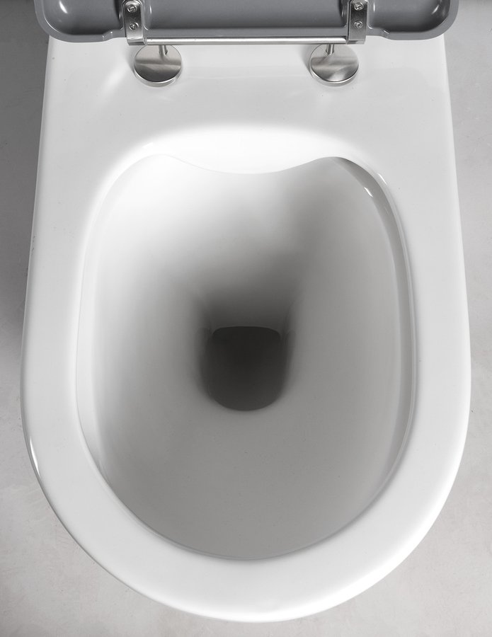 Sapho MEDIC WC kombi, zvýšený sedák, Rimless, spodní/zadní odpad, bílá MC102
