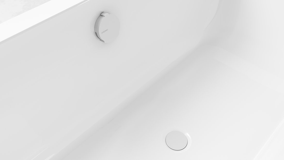 Polysan MARBLE vanová souprava s napouštěním, bovden, délka 800mm, bílá 11052.10