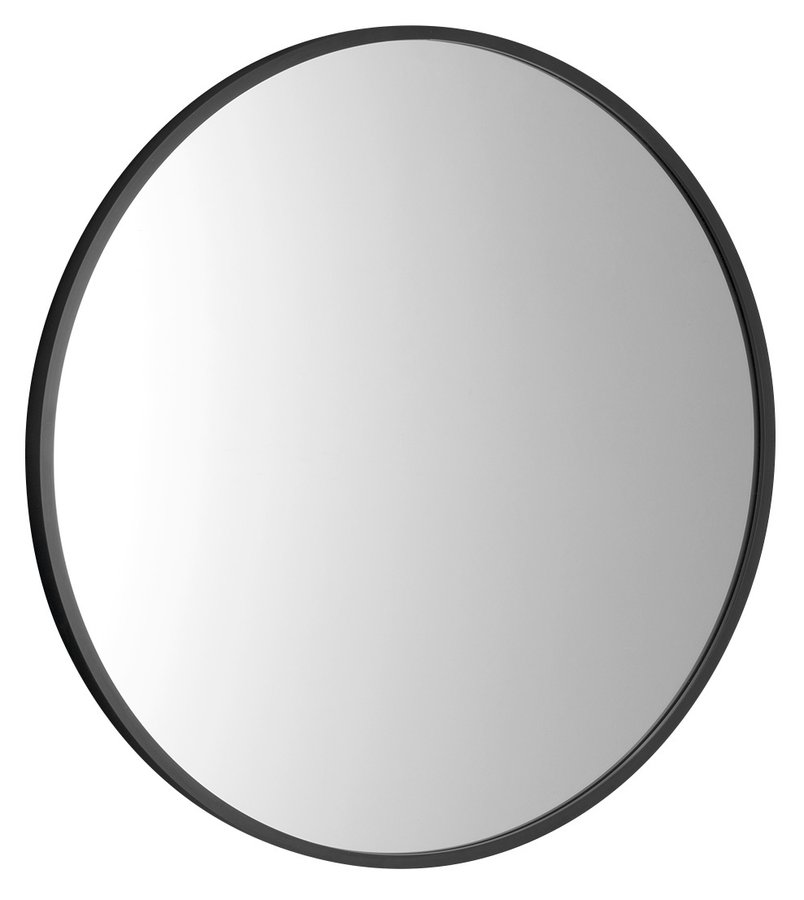 NOTION SLIM kulaté zrcadlo v rámu ø 50cm, černá mat NT500