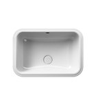 Photo: PURA/CLASSIC semi-recessed ceramic washbasin 38x55cm, white ExtraGlaze