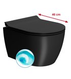 Photo: PURA SHORT wall hung toilet, Swirlflush, 35x46cm, black dual-matt