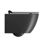 Photo: PURA závesná WC misa, Swirlflush, 36x50cm, čierna dual-mat
