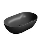 Photo: PURA counter top ceramic washbasin 60x37cm, black matt