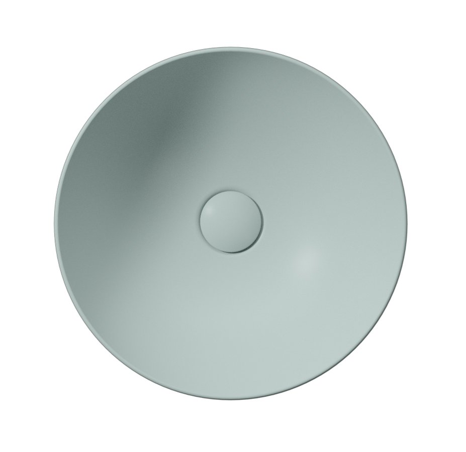 GSI PURA keramické umyvadlo na desku, průměr 40cm, ghiaccio mat 884615