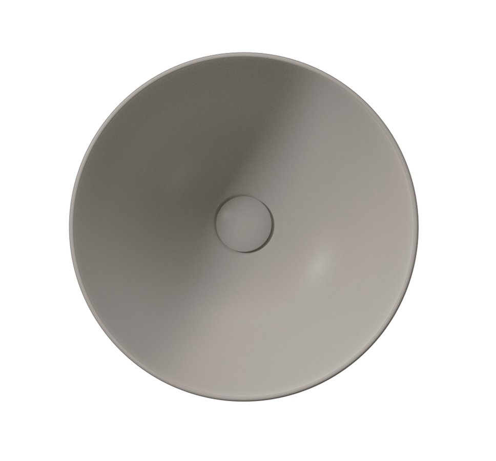 GSI PURA keramické umyvadlo na desku, průměr 42cm, tortora mat 885205