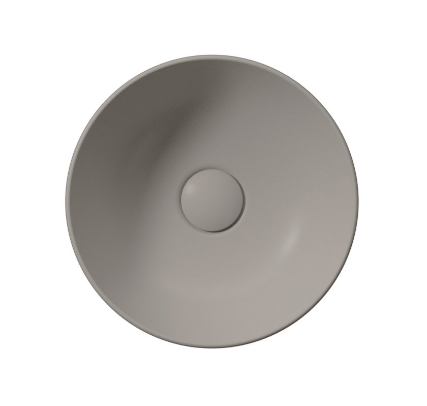 GSI PURA keramické umývátko na desku, průměr 32cm, tortora mat 885405