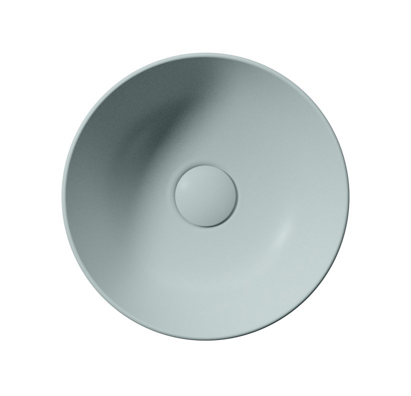 GSI PURA keramické umývátko na desku, průměr 32cm, ghiaccio mat 885415