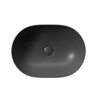 Photo: PURA counter top ceramic washbasin 50x35cm, black matt