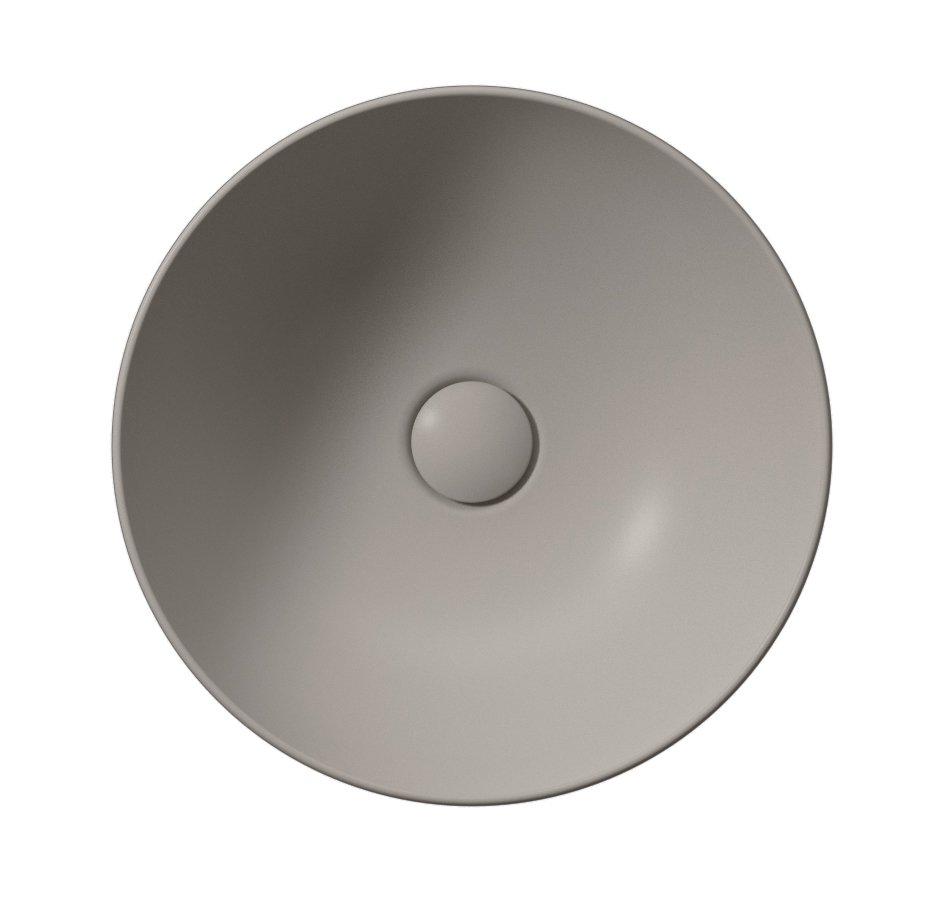 GSI NUBES keramické umyvadlo na desku průměr 40cm, tortora mat 903905