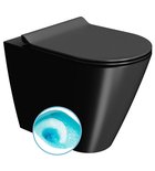 Photo: KUBE X WC mísa stojící, Swirlflush, 36x55cm, spodní/zadní odpad, černá dual-mat