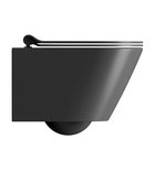 Photo: KUBE X závesná WC misa, Swirlflush, 36x50cm, čierna dual-mat