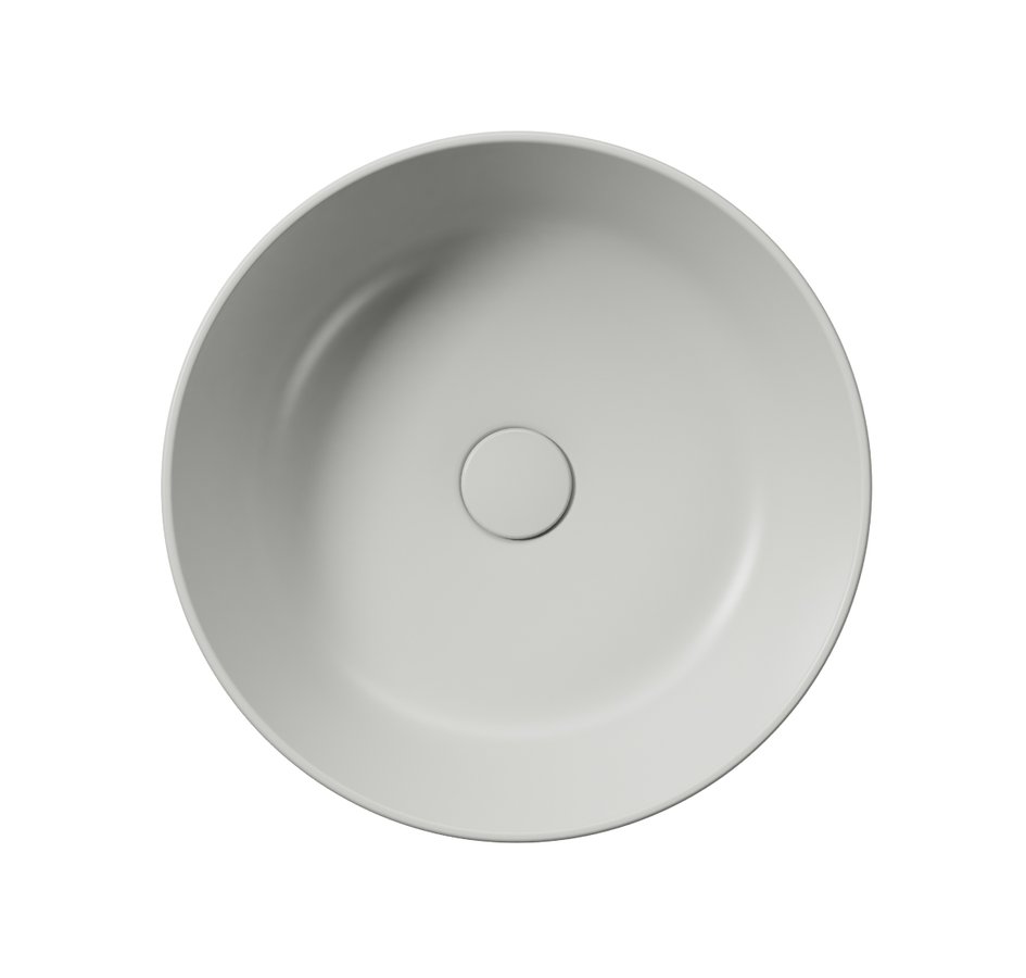 GSI KUBE X keramické umyvadlo na desku, průměr 45cm, cenere mat 942717