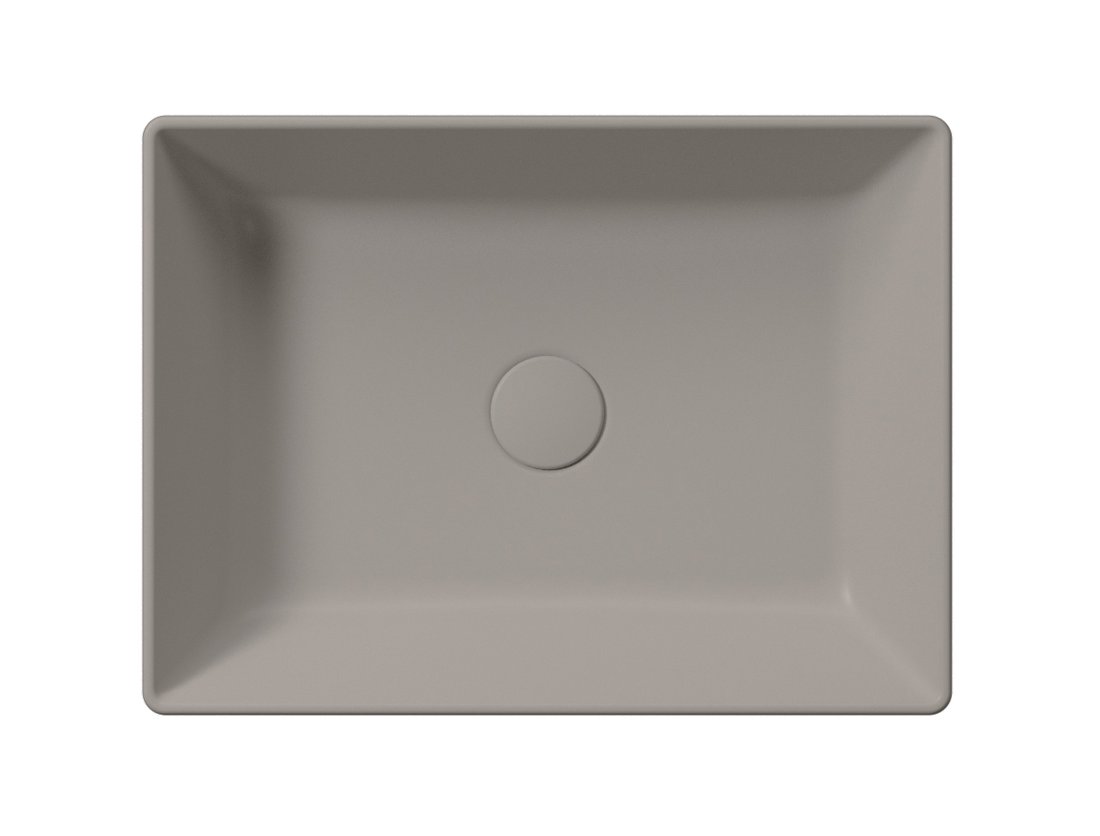 GSI KUBE X keramické umyvadlo na desku, 50x37cm, tortora mat 942905
