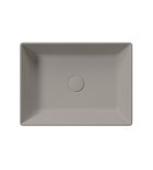 Photo: KUBE X counter top ceramic washbasin, 50x37cm, tortora matt