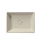 Photo: KUBE X counter top ceramic washbasin, 50x37cm, creta matt