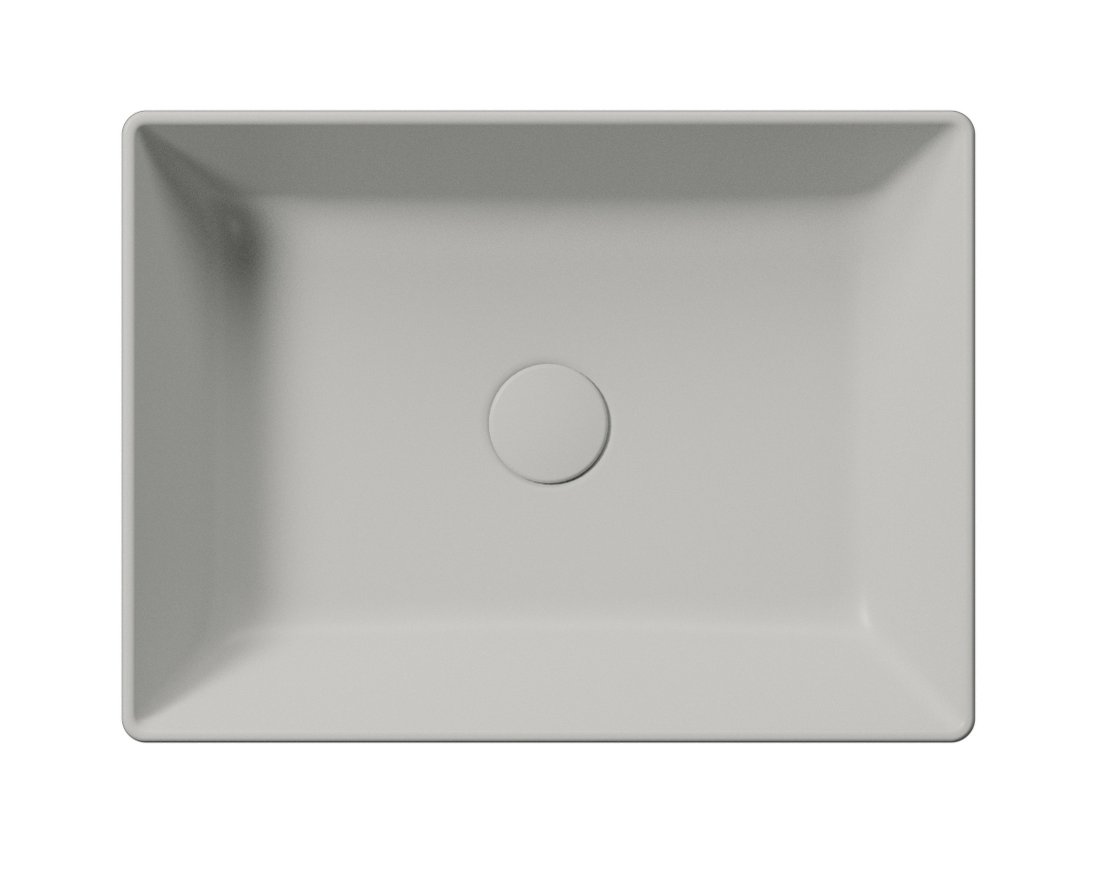 GSI KUBE X keramické umyvadlo na desku, 50x37cm, cenere mat 942917