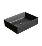 Photo: KUBE X counter top ceramic washbasin, 50x37cm, black matt