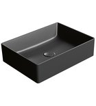 Photo: KUBE X counter top ceramic washbasin, 50x37cm, black matt