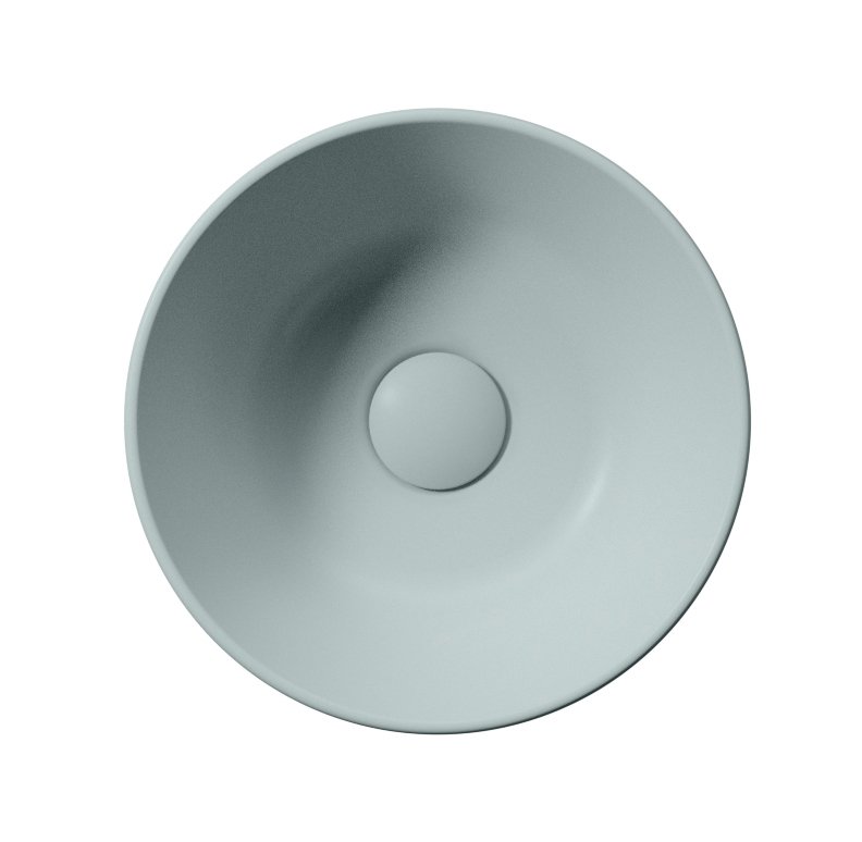 GSI KUBE X keramické umývátko na desku, průměr 32cm, ghiaccio mat 943515