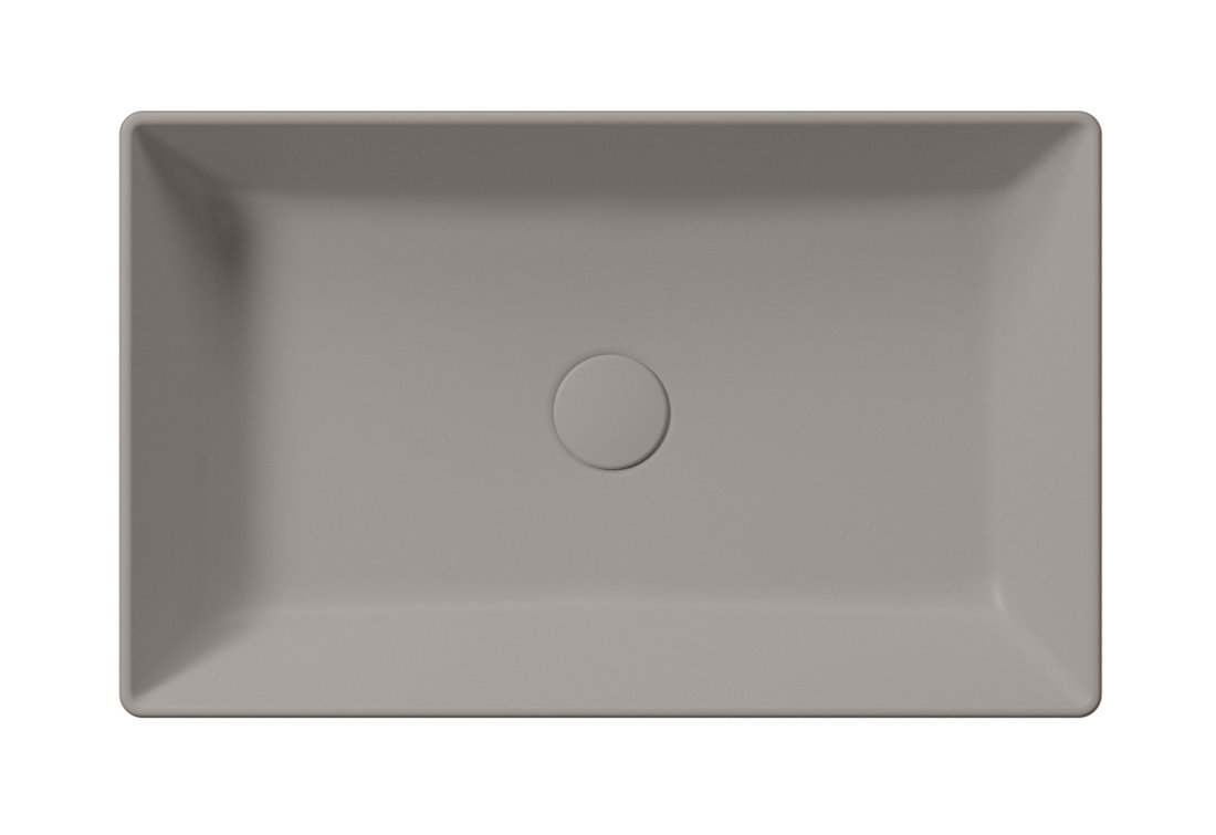 GSI KUBE X keramické umyvadlo na desku, 60x37cm, tortora mat 945305