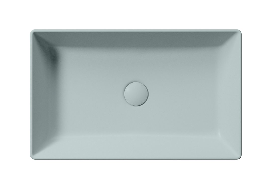 GSI KUBE X keramické umyvadlo na desku, 60x37cm, ghiaccio mat 945315