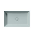 Photo: KUBE X counter top ceramic washbasin 60x37cm, ghiaccio matt