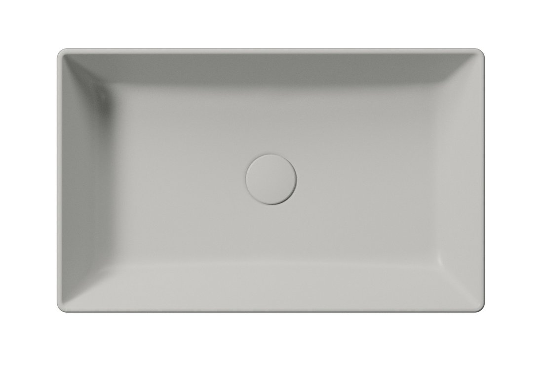 GSI KUBE X keramické umyvadlo na desku, 60x37cm, cenere mat 945317