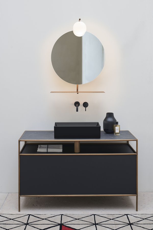 GSI KUBE X keramické umyvadlo na desku, 60x37cm, černá mat 945326
