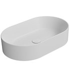 Photo: KUBE X ceramic washbasin on the board, 60x37cm, oval, white matt