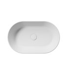 Photo: KUBE X ceramic washbasin on the board, 60x37cm, oval, white matt