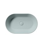 Photo: KUBE X ceramic washbasin on the board, 60x37cm, oval, ghiaccio matt